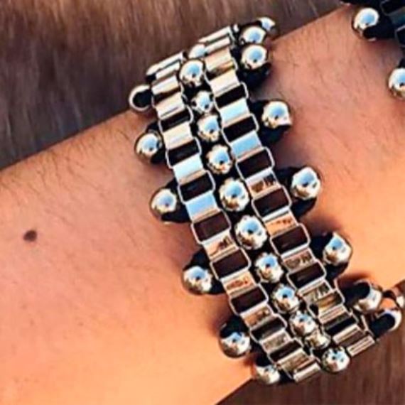 PULSERA METAL BLACK