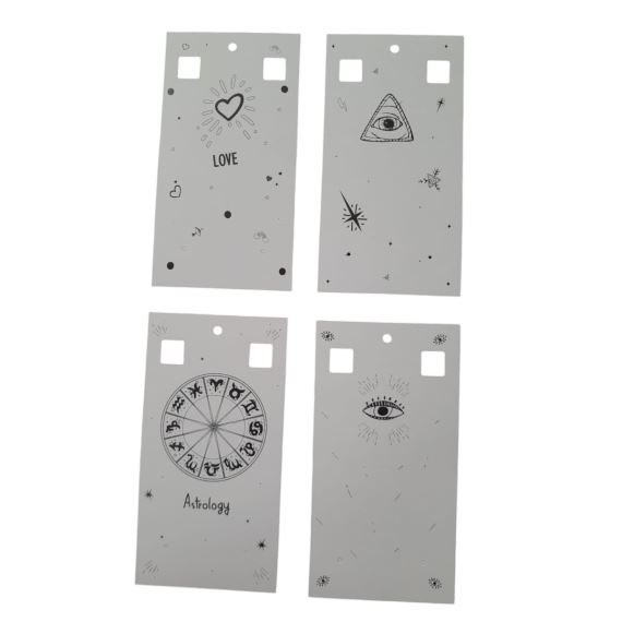 CARTONES PARA COLLARES DISEÑOS SURTIDOS X 100 UNIDADES