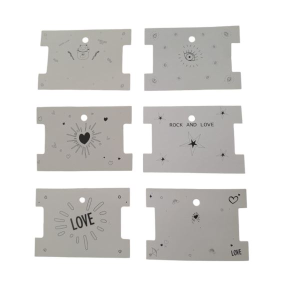CARTONES PARA PULSERAS CON DISEÑOS SURTIDOS X 100 UNIDADES 1