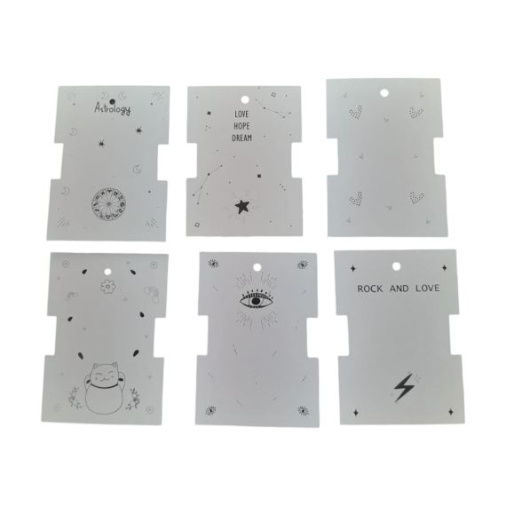 CARTONES PARA PULSERAS Y SCRUNCHIES DISEÑOS SURTIDOS X 100 UNIDADES 2