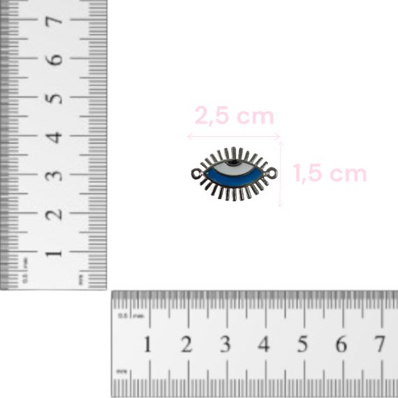 Dije Ojo Metalico Esmaltado X 8 Unidades