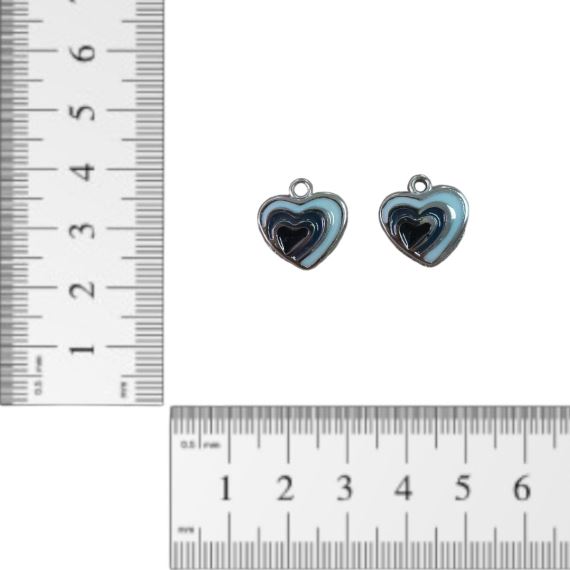Dije Corazon Metalico Esmaltado X 12 Unidades 4