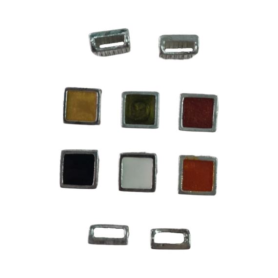 Dije Pasante Para Pulsera Metalico Esmaltado x 12 Unidades Surtidas