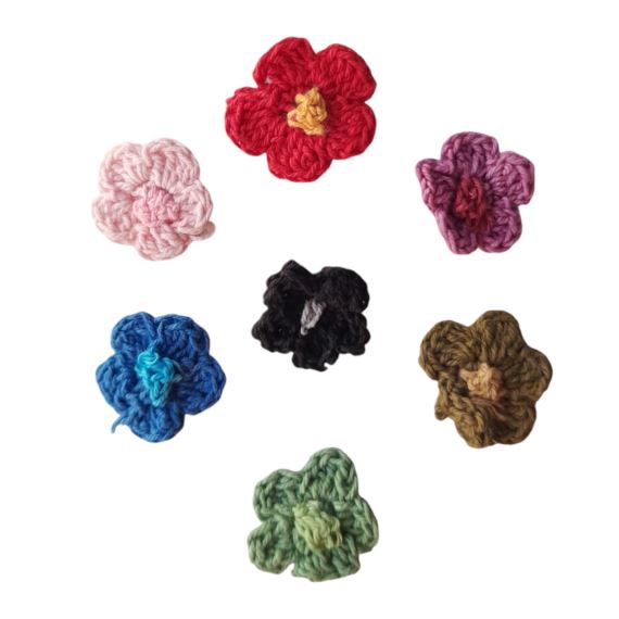 Flor De Crochet X 100 Unidades 3 - Almacén De Moda