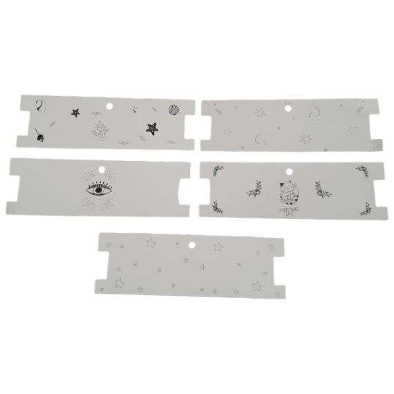 CARTONES PARA CHOKER CON DISEÑOS SURTIDOS X 100 UNIDADES