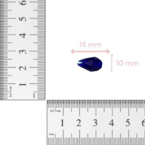 CRISTAL FACETADO DE FORMA DE GOTA X 5 TIRAS