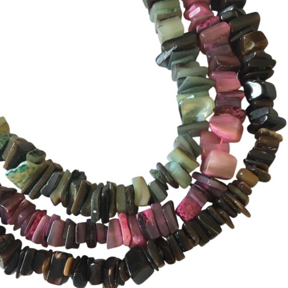 ESCALLAS DE NACAR NATURAL TIRA DE 45 CM