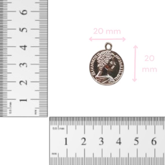 MONEDA PLÁSTICA PLATEADA 20 MM X MEDIO KILO