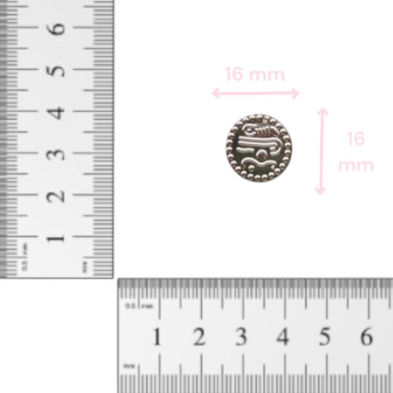 MONEDA METÁLICA PLATEADA 16 MM X 300 UNIDADES
