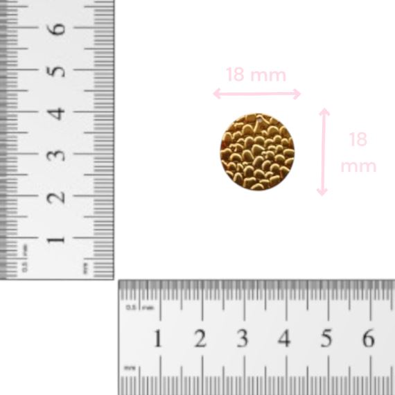 MONEDA METÁLICA DORADA 18 MM X 500 UNIDADES