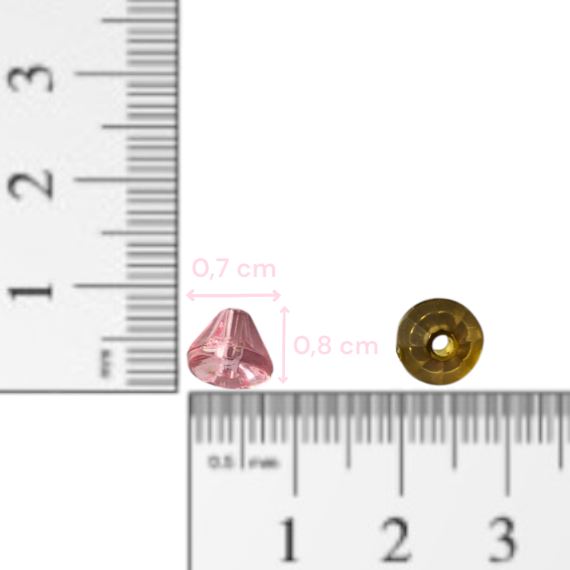 CAIREL FORMA DE MEDIO CONO ACRÍLICO FACETADO X 50 GRAMOS