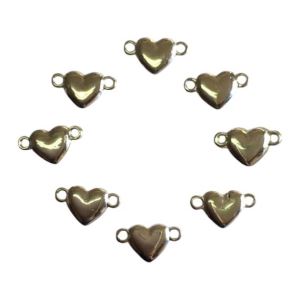 DIJE METÁLICO PLATEADO CORAZÓN X 10 UNIDADES 3