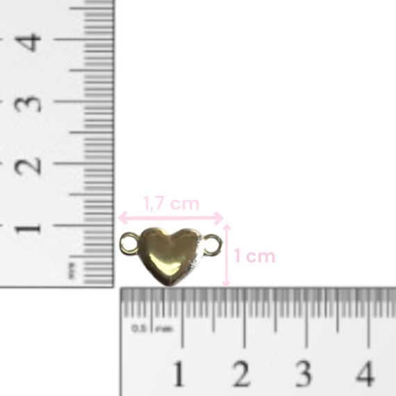 DIJE METÁLICO PLATEADO CORAZÓN X 10 UNIDADES 3