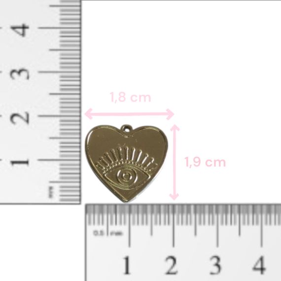 DIJE METÁLICO PLATEADO CORAZÓN X 10 UNIDADES 5