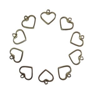 DIJE METÁLICO PLATEADO CORAZÓN X 10 UNIDADES 7