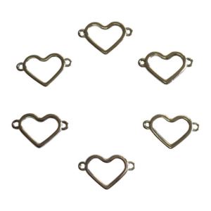 DIJE METÁLICO PLATEADO CORAZÓN X 10 UNIDADES 11