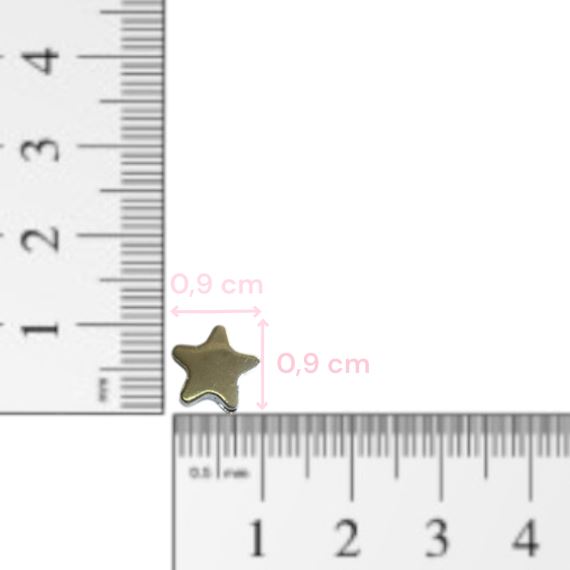 DIJE METÁLICO PLATEADO ESTRELLA X 10 UNIDADES 1