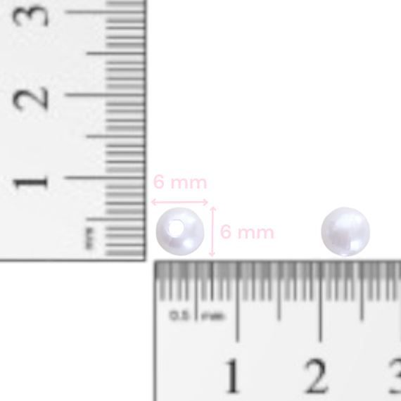 PERLAS BLANCAS 6 MM X 25 GRAMOS