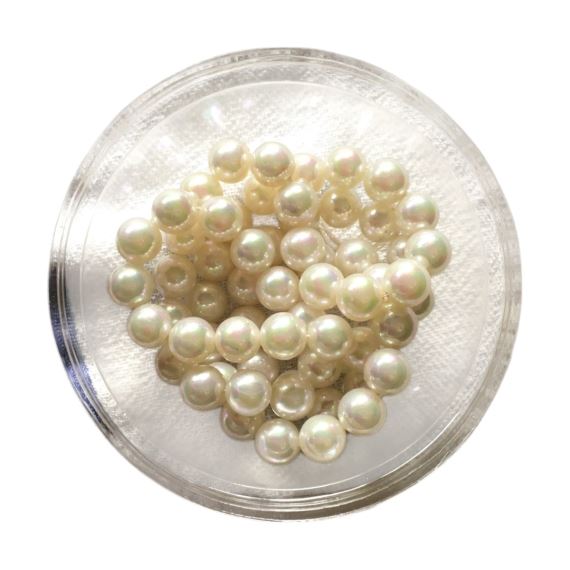PERLA COLOR NATURAL TORNASOLADA 12 MM X 25 GRAMOS