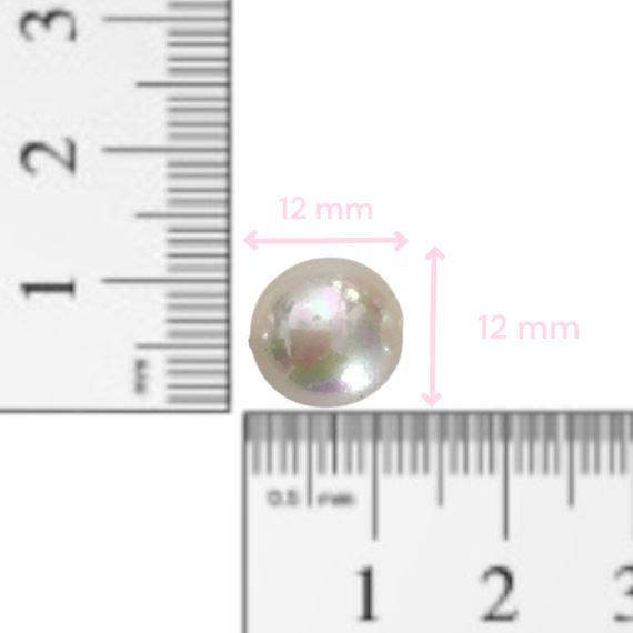 PERLA COLOR NATURAL TORNASOLADA 12 MM X 25 GRAMOS