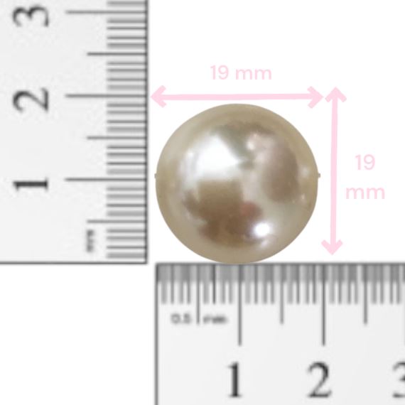 PERLAS COLOR NATURAL 19 MM X 25 GRAMOS