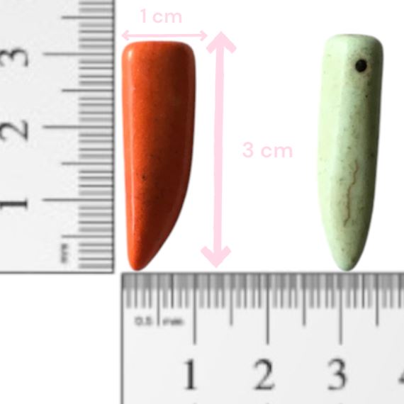 DIJE PIEDRA RECONSTITUIDA FORMA CUERNO X 50 GRAMOS