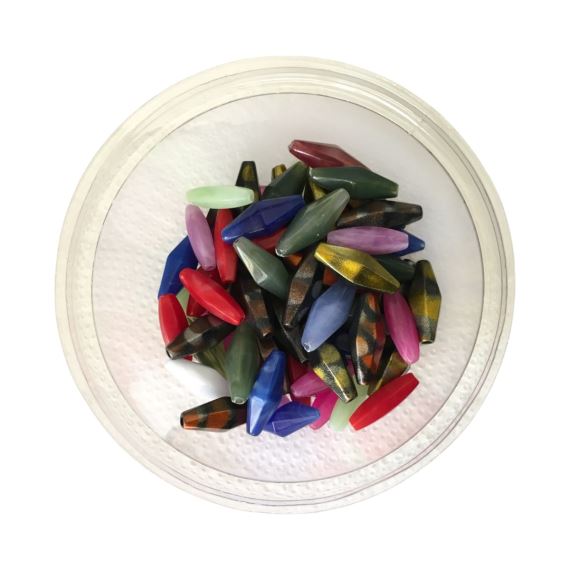 PLÁSTICO FACETADO COLORES SURTIDOS X 50 GRAMOS