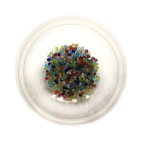 CONITO DE VIDRIO FACETADO COLORES SURTIDOS X 50 GRAMOS 3