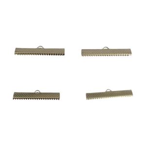 TERMINAL PIRAÑA CIERRE COCODRILO NIQUEL 4 CM X 50 UNIDADES
