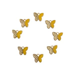 DIJE MARIPOSA ESMALTADO CON STRASS X 10 UNIDADES