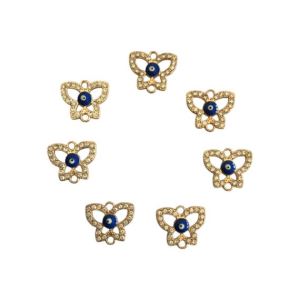 DIJE MARIPOSA OJO TURCO STRASS X 10 UNIDADES