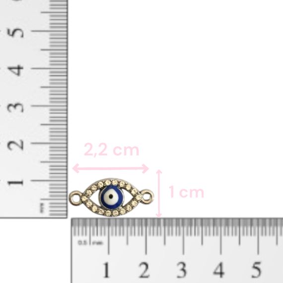 DIJE ZAMAC OJO TURCO STRASS X 10 UNIDADES 2