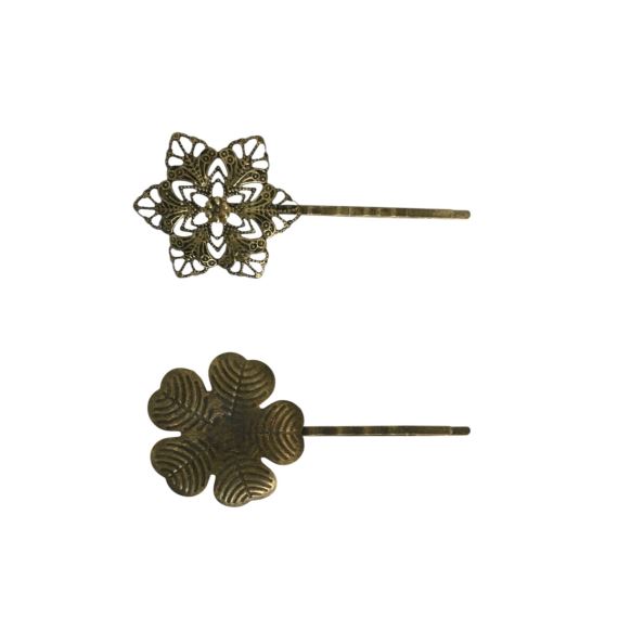 HEBILLAS BRONCE VIEJO CON FILIGRANA X 12 UNIDADES