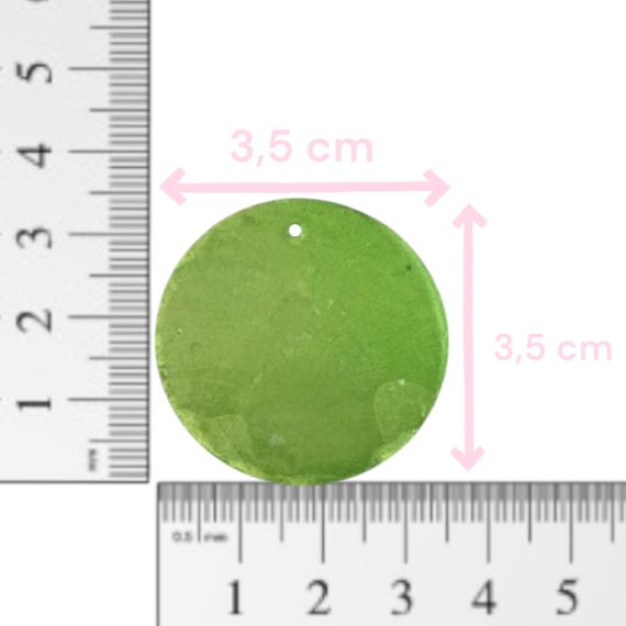 CIRCULOS NACAR 3,5 CM CON AGUJERO X 20 UNIDADES