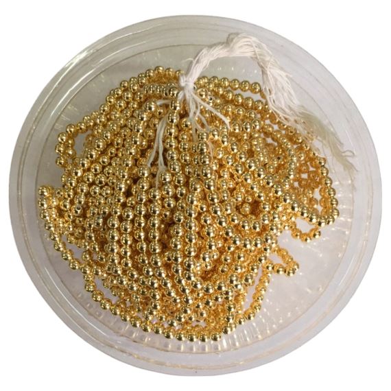 MINI PERLAS CALIBRADAS DORADAS 3 MM X 10 HILOS