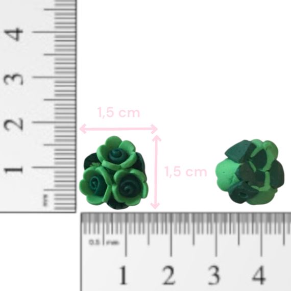 FLORES FIMO AGUJERO TRANSVERSAL X 10 UNIDADES