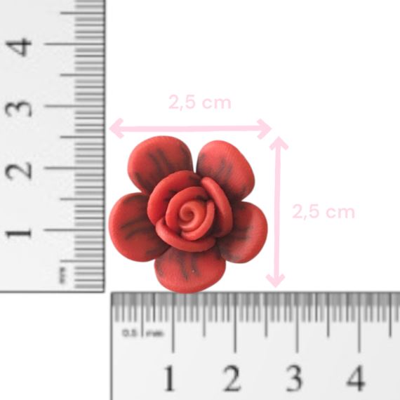 FLORES FIMO AGUJERO TRANSVERSAL X 10 UNIDADES 3