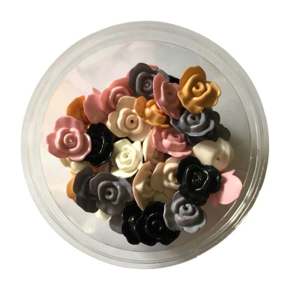 FLORES PLASTICAS AGUJERO PASANTE X 20 UNIDADES 1