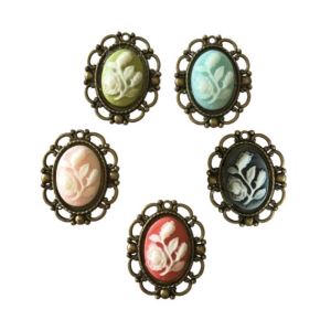 CAMAFEO FLORES BASE METALICA X UNIDAD