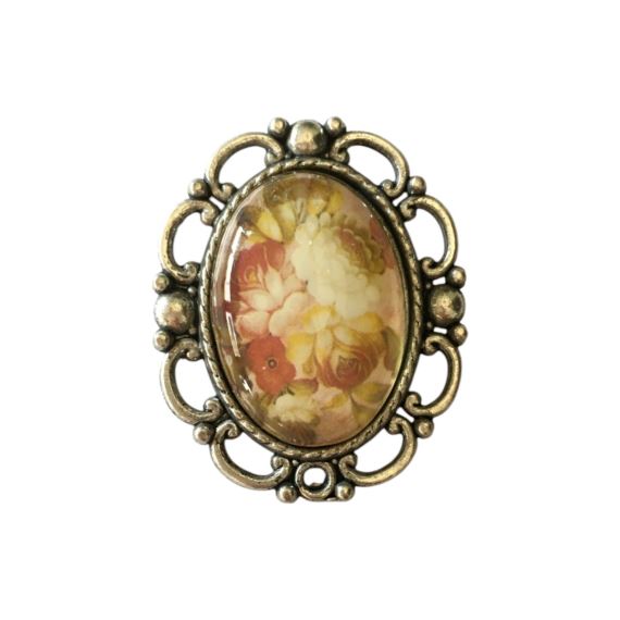 CAMAFEO FILIGRANA METALICA DISEÑO FLORAL X UNIDAD 2