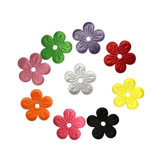 FLORES DE RASO GRABADAS CON LASER X 20 UNIDADES