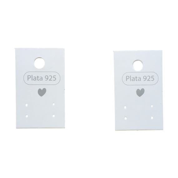 CARTONES RECTANGULARES PARA AROS DE PLATA 925 X 100 UNIDADES