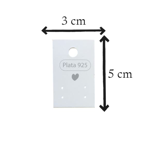 CARTONES RECTANGULARES PARA AROS DE PLATA 925 X 100 UNIDADES