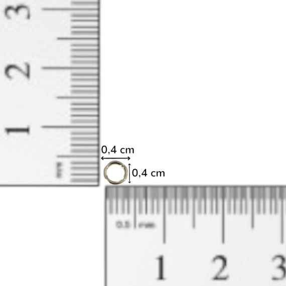 25 GRAMOS DE ARGOLLAS DE UNION 4 MM (520 UNI APROX)