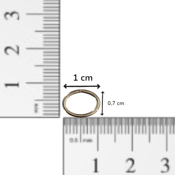 25 GRAMOS ARGOLLAS REFORZADAS 10 X 7 MM (105 UNI APROX)