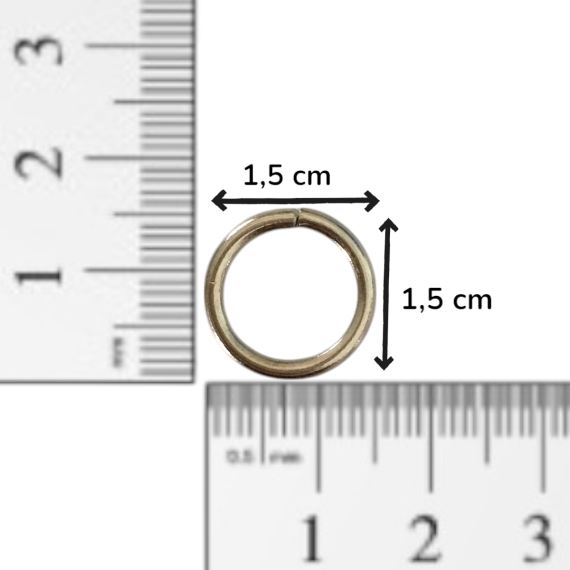 25 GRAMOS ARGOLLAS REFORZADAS 15 MM (24 UNI APROX)