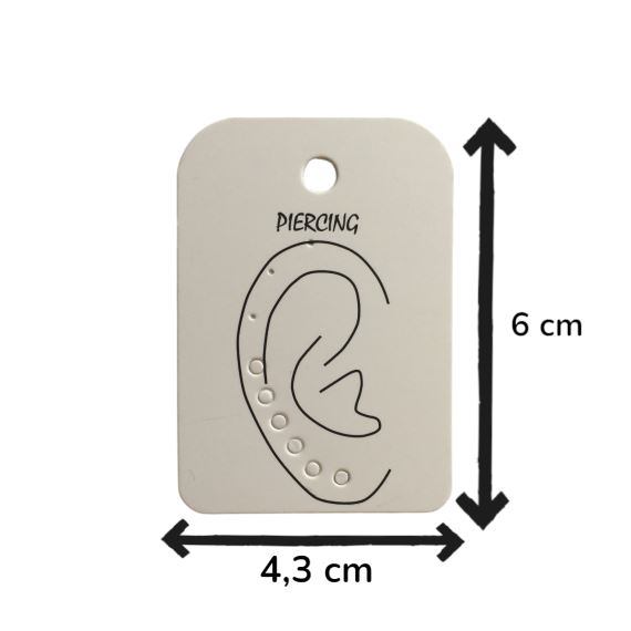 CARTONES PARA AROS PIERCING X 100 UNIDADES 