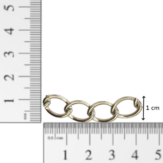 CADENA DE HIERRO TIPO CHANEL NIQUEL X METRO CH11