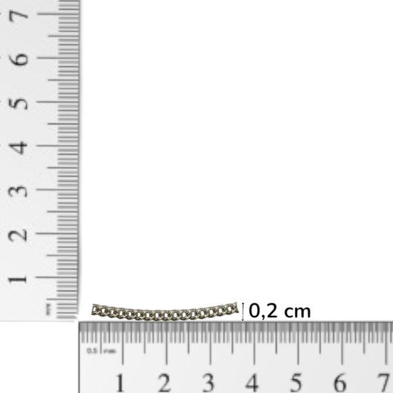 CADENA DE HIERRO NIQUEL GROUMET 2 MM X METRO CH18