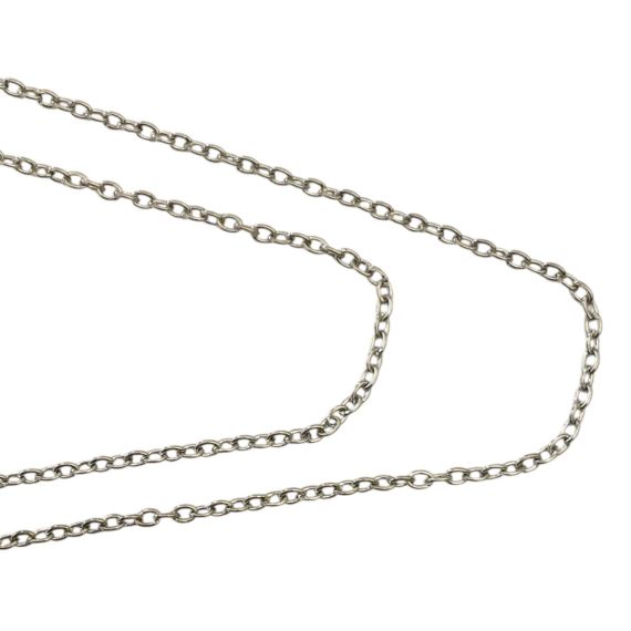 CADENA FORCE TIPO ALARGUE HIERRO NIQUEL 2 MM X METRO CH17
